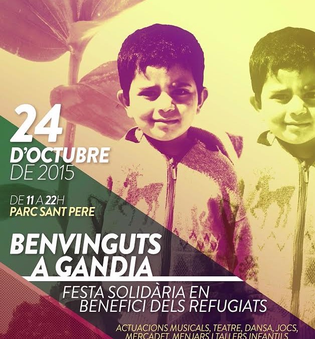 Les Falles de Gandia col·laboren en la Festa ‘Benvinguts Refugiats’